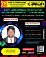 2 Days International FDP on Latest Automotive Technology [online Mode] 2024 Faculty Development Program Poster
